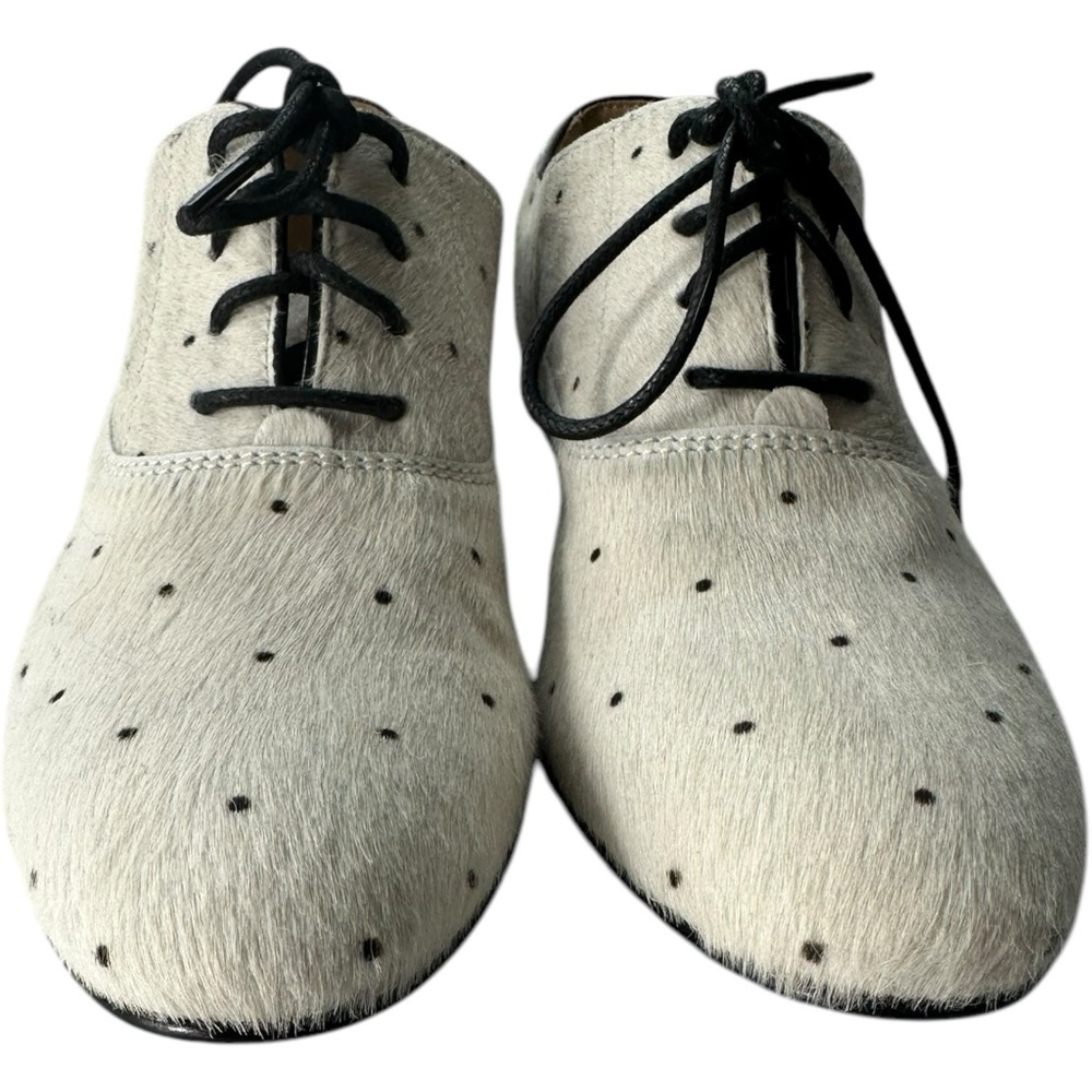 TOD'S Francesina Polka-Dot Calf Hair Brogues Loafer Shoes Size 36.5 - Picture 7 of 9